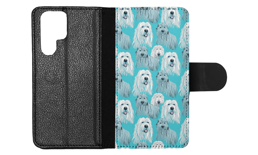 FLIP CASE FOR SAMSUNG GALAXY|CUTE BERGAMASCO SHEPHERD PUPPY DOG PATTERN #A2 - Picture 19 of 36