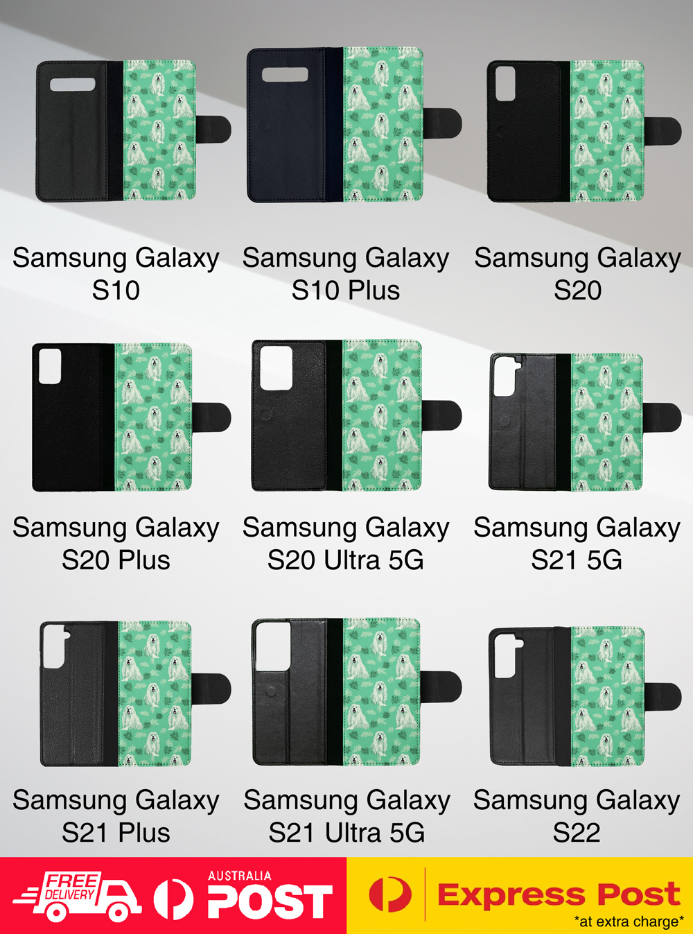 FLIP CASE FOR SAMSUNG GALAXY|CUTE BERGAMASCO SHEPHERD PUPPY DOG PATTERN #A2 - Picture 35 of 36
