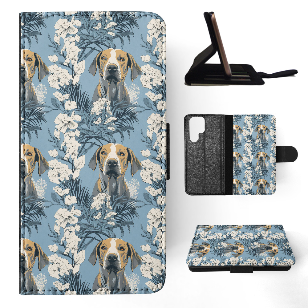 FUNDA ABATIBLE PARA SAMSUNG GALAXY|POINTER (PUNTERO INGLÉS) PATRÓN PERRO CACHORRO #A2 - Imagen 9 de 36