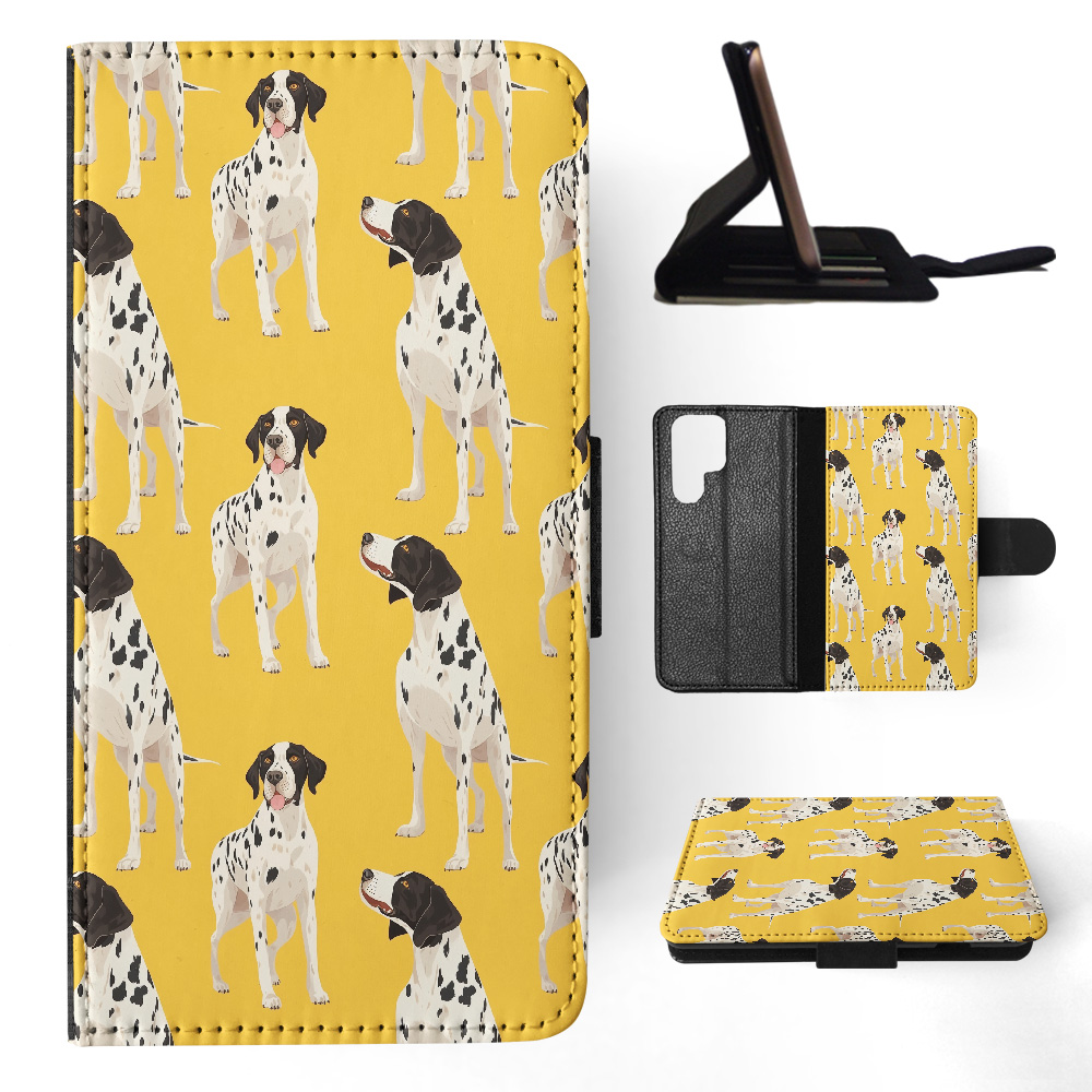 FUNDA ABATIBLE PARA SAMSUNG GALAXY|POINTER (PUNTERO INGLÉS) PATRÓN PERRO CACHORRO #A2 - Imagen 16 de 36