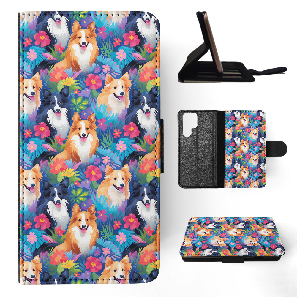 FLIP CASE FOR SAMSUNG GALAXY|SHETLAND SHEEPDOG PUPPY DOG CANINE PATTERN #A1 - 第 16/36 張圖片