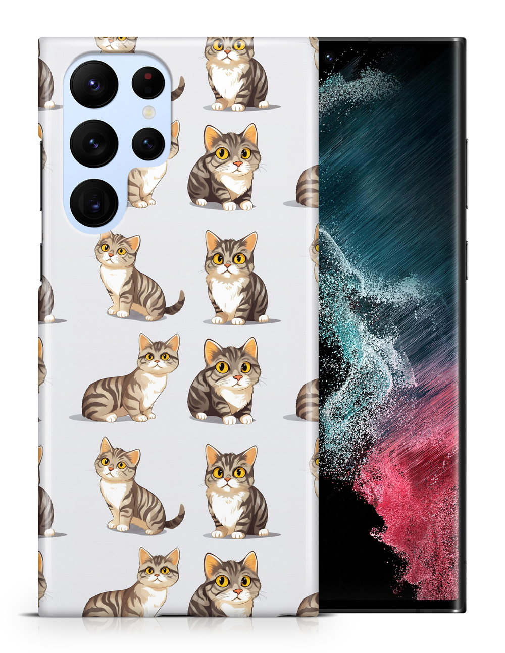 FUNDA FUNDA PARA SAMSUNG GALAXY|LINDO PATRÓN DE GATO GATITO PELO ALAMBRE AMERICANO #A1 - Imagen 12 de 20