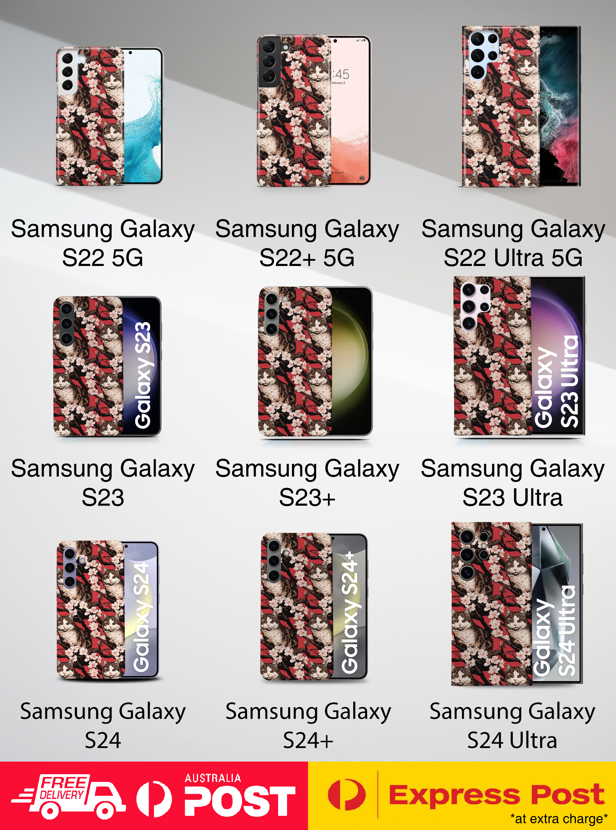FUNDA FUNDA PARA SAMSUNG GALAXY|LINDO PATRÓN DE GATO GATITO PELO ALAMBRE AMERICANO #A1 - Imagen 8 de 20