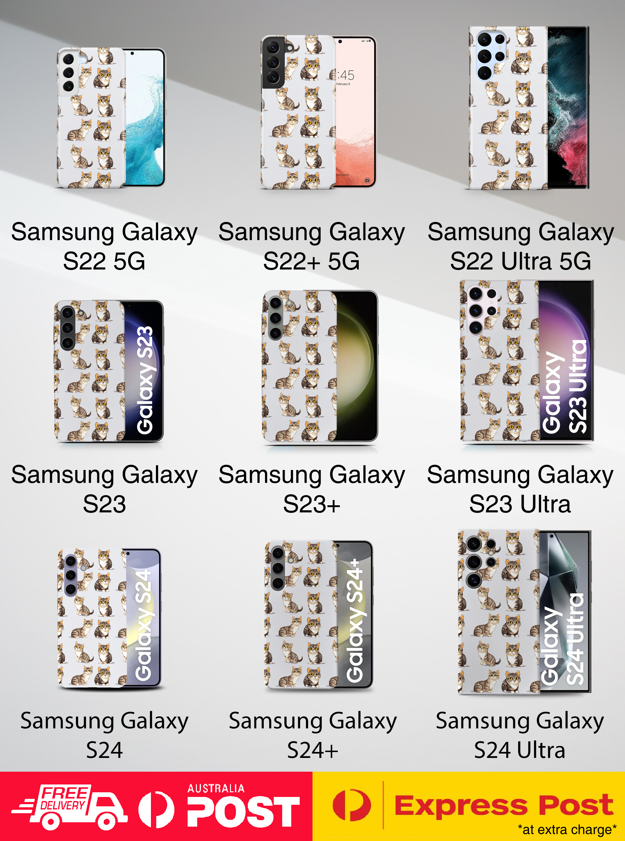 FUNDA FUNDA PARA SAMSUNG GALAXY|LINDO PATRÓN DE GATO GATITO PELO ALAMBRE AMERICANO #A1 - Imagen 14 de 20