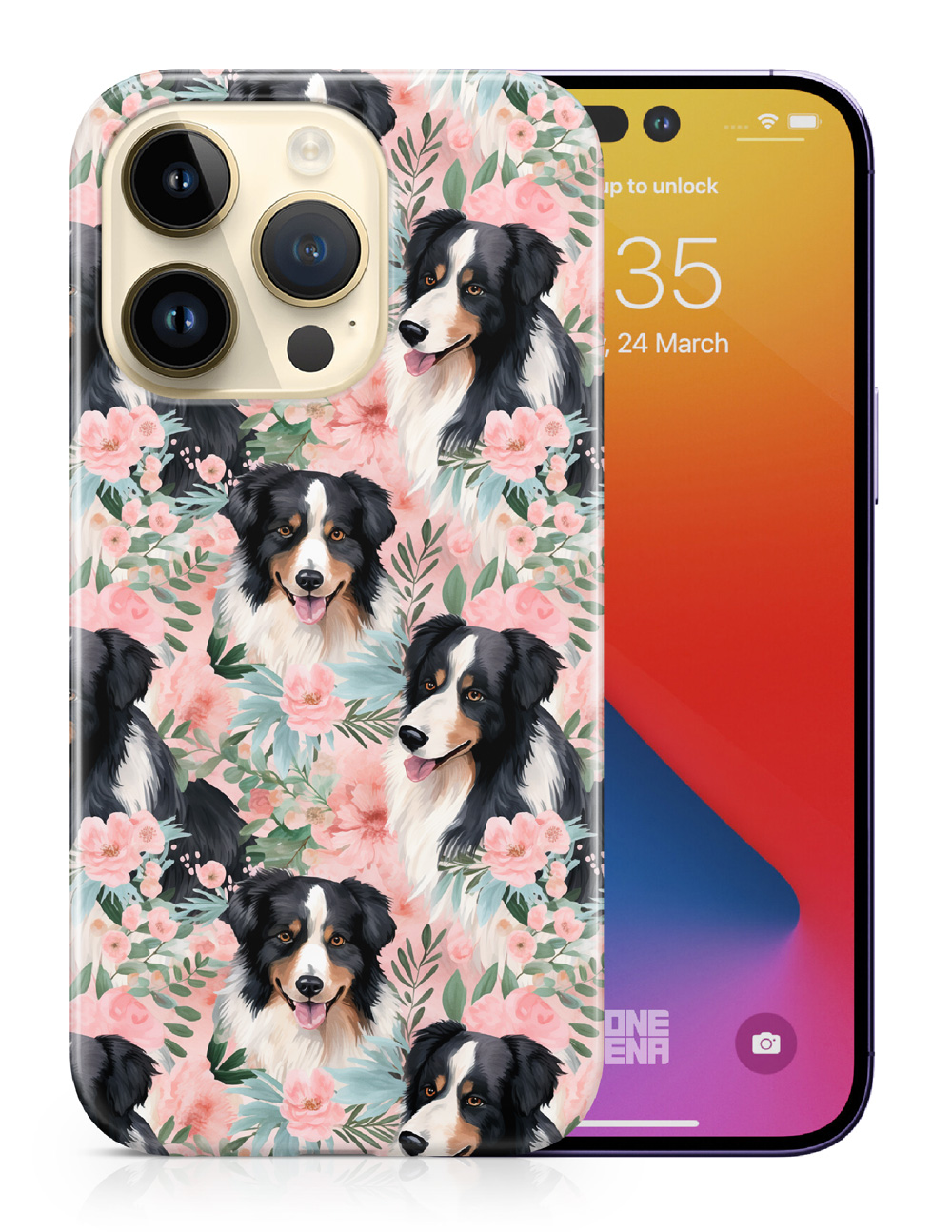 CASE COVER FOR APPLE IPHONE|AUSTRALIAN SHEPHERD PUPPY DOG CANINE PATTERN #A1