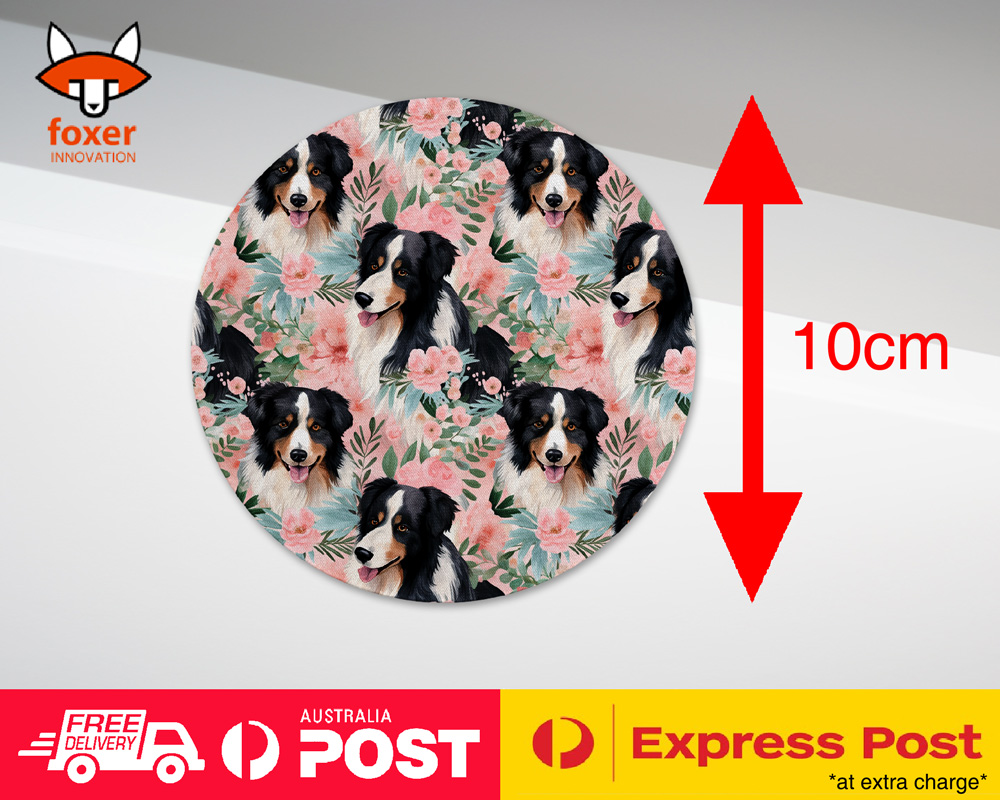 COASTER DRINKING PLACEMAT MAT|AUSTRALIAN SHEPHERD PUPPY DOG CANINE PATTERN #A1