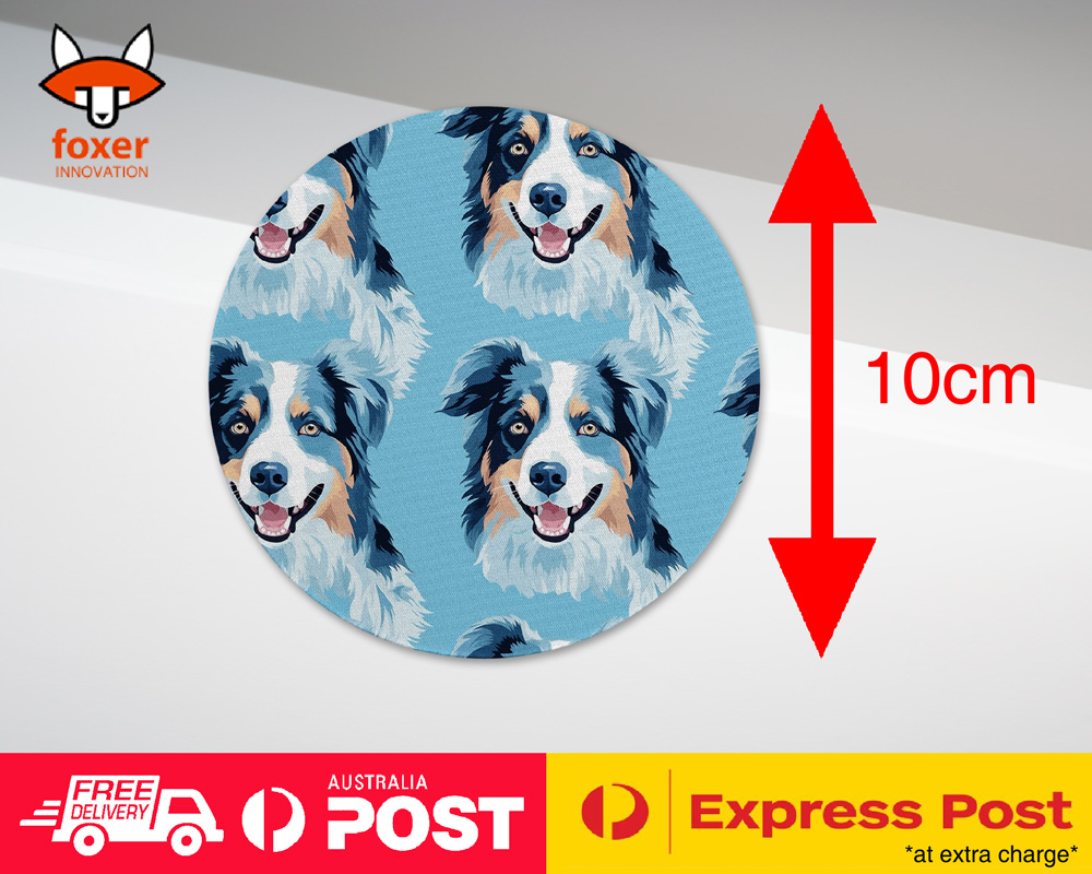 COASTER DRINKING PLACEMAT MAT|AUSTRALIAN SHEPHERD PUPPY DOG CANINE PATTERN #A1