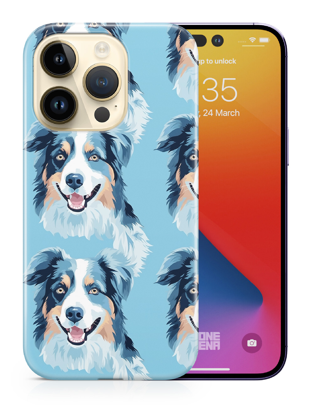 CASE COVER FOR APPLE IPHONE|AUSTRALIAN SHEPHERD PUPPY DOG CANINE PATTERN #A1