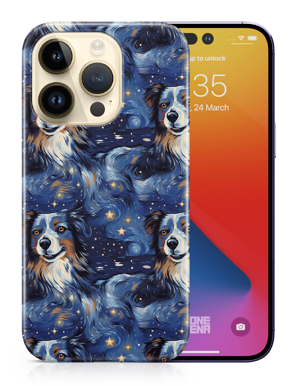 CASE COVER FOR APPLE IPHONE|AUSTRALIAN SHEPHERD PUPPY DOG CANINE PATTERN #A1