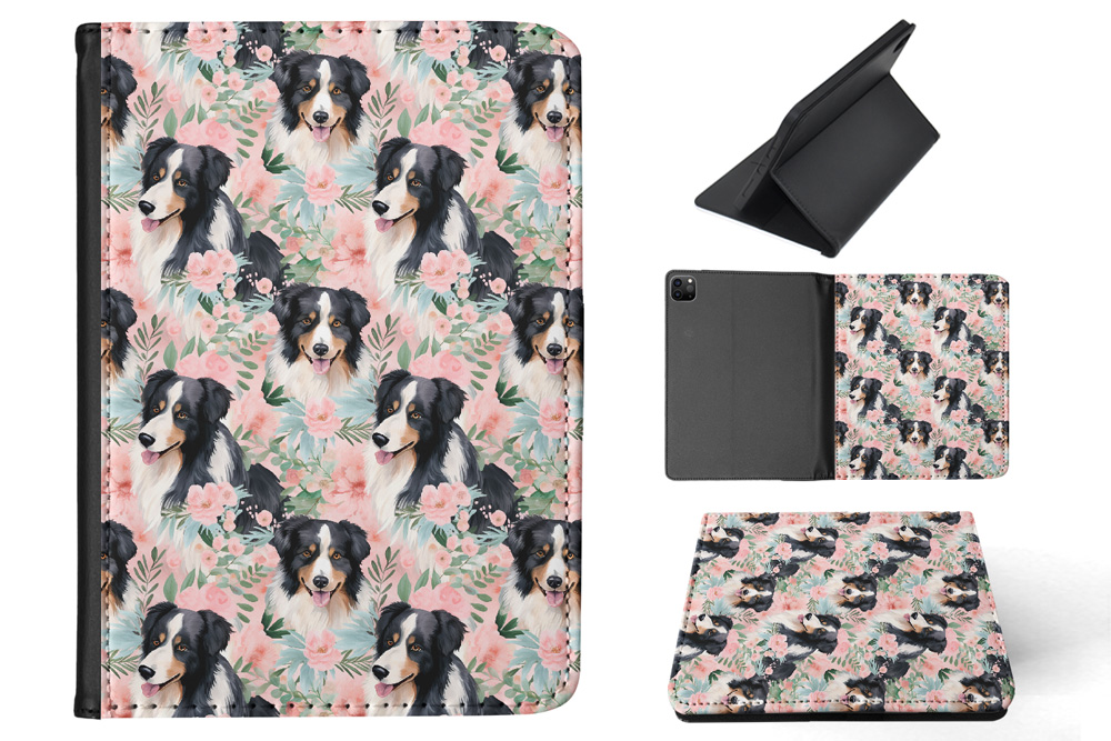 CASE COVER FOR APPLE IPAD|AUSTRALIAN SHEPHERD PUPPY DOG CANINE PATTERN #A1