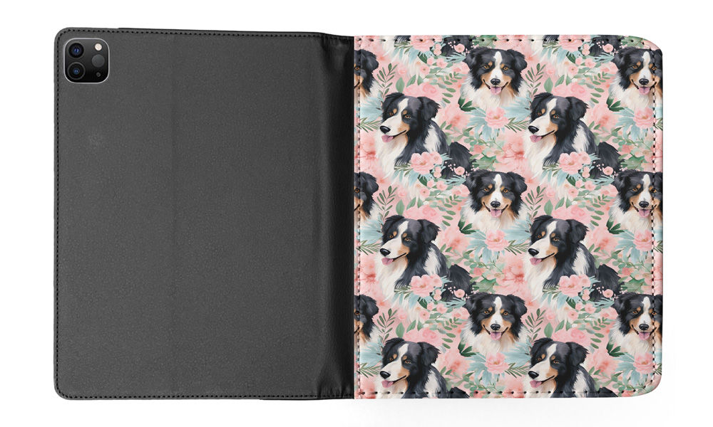 CASE COVER FOR APPLE IPAD|AUSTRALIAN SHEPHERD PUPPY DOG CANINE PATTERN #A1