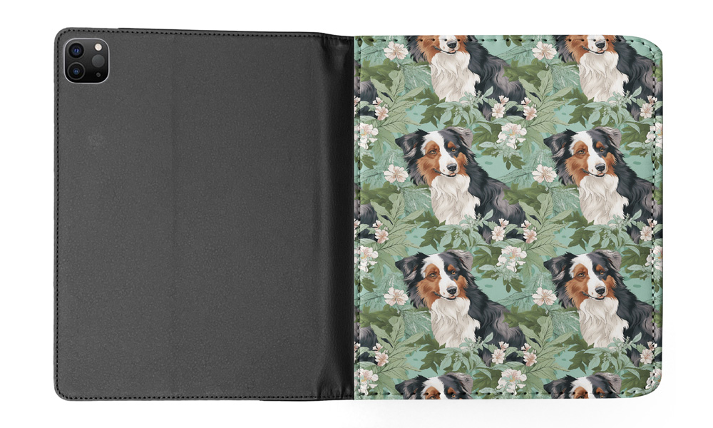 CASE COVER FOR APPLE IPAD|AUSTRALIAN SHEPHERD PUPPY DOG CANINE PATTERN #A1