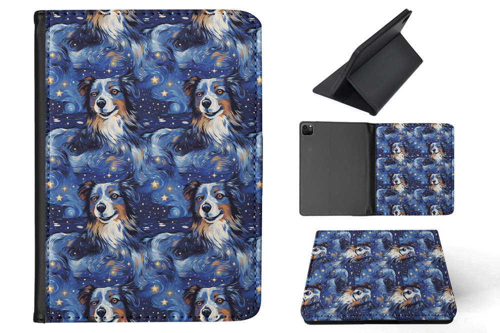 CASE COVER FOR APPLE IPAD|AUSTRALIAN SHEPHERD PUPPY DOG CANINE PATTERN #A1