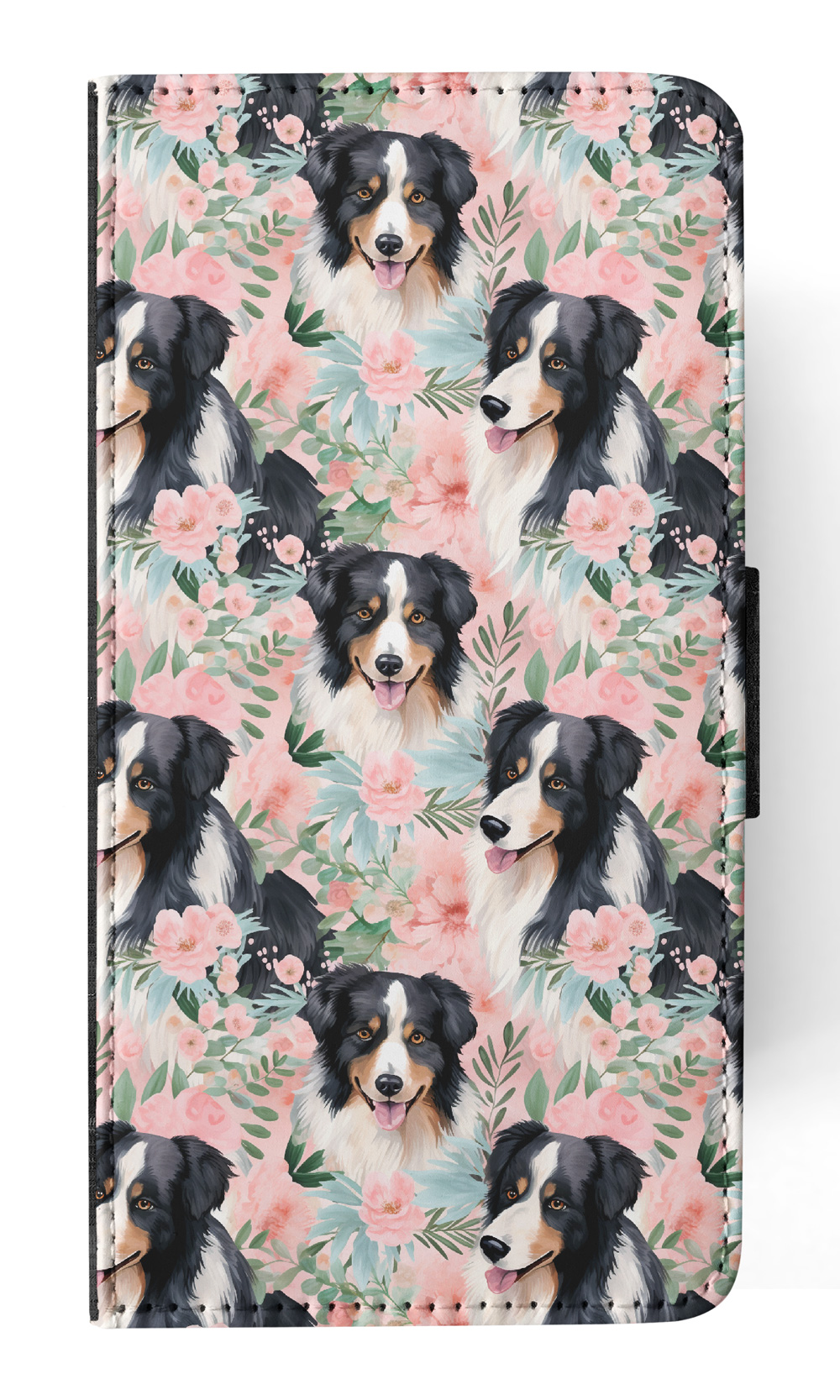 FLIP CASE FOR APPLE IPHONE|AUSTRALIAN SHEPHERD PUPPY DOG CANINE PATTERN #A1