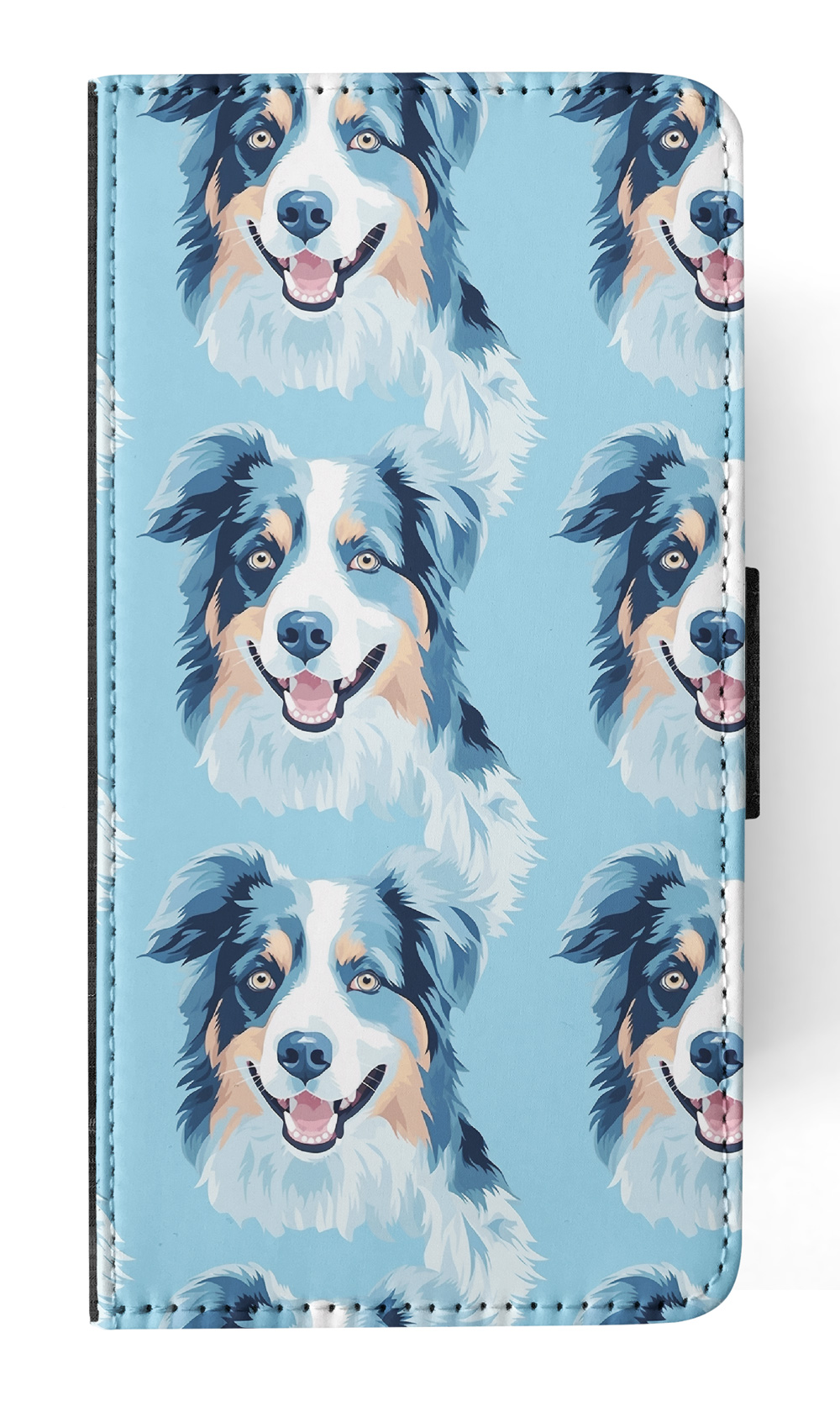 FLIP CASE FOR APPLE IPHONE|AUSTRALIAN SHEPHERD PUPPY DOG CANINE PATTERN #A1