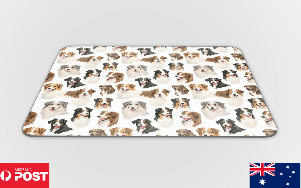 MOUSE PAD DESK MAT ANTI-SLIP|AUSTRALIAN SHEPHERD PUPPY DOG CANINE PATTERN #A1