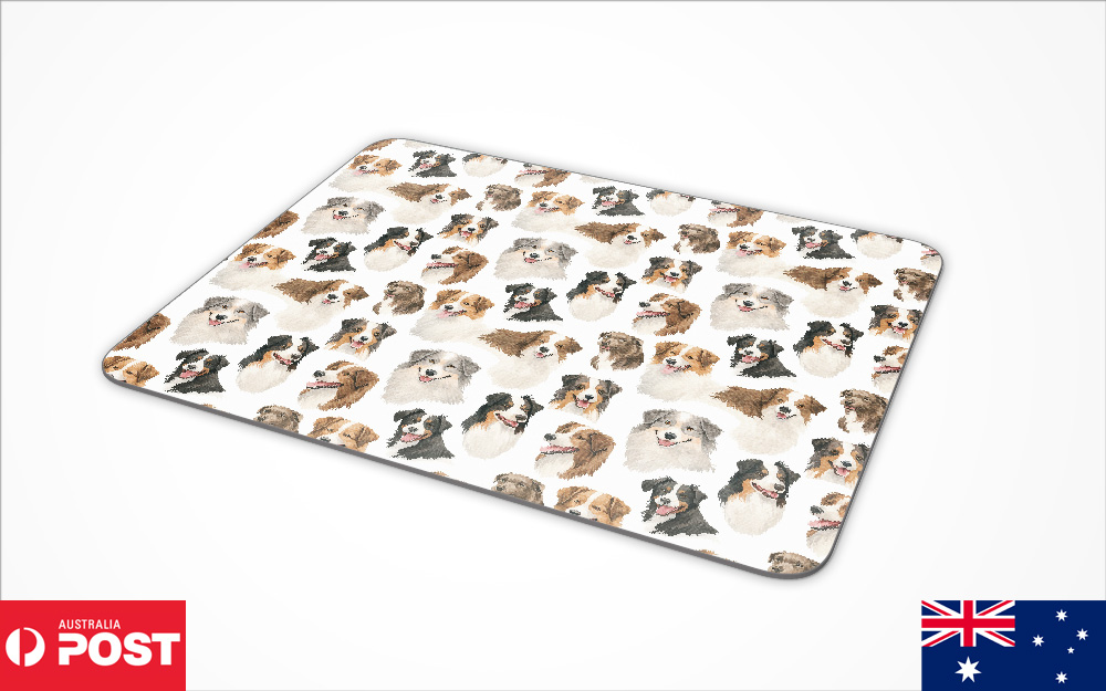 MOUSE PAD DESK MAT ANTI-SLIP|AUSTRALIAN SHEPHERD PUPPY DOG CANINE PATTERN #A1