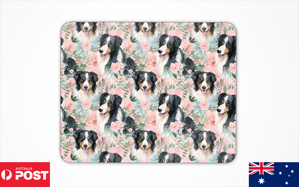 MOUSE PAD DESK MAT ANTI-SLIP|AUSTRALIAN SHEPHERD PUPPY DOG CANINE PATTERN #A1