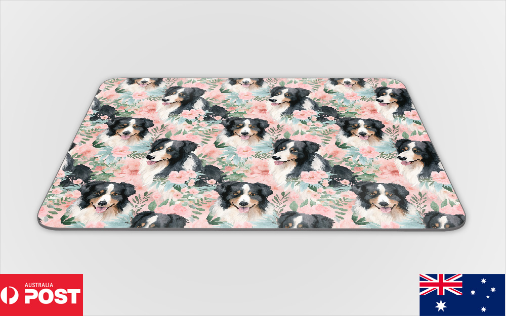 MOUSE PAD DESK MAT ANTI-SLIP|AUSTRALIAN SHEPHERD PUPPY DOG CANINE PATTERN #A1