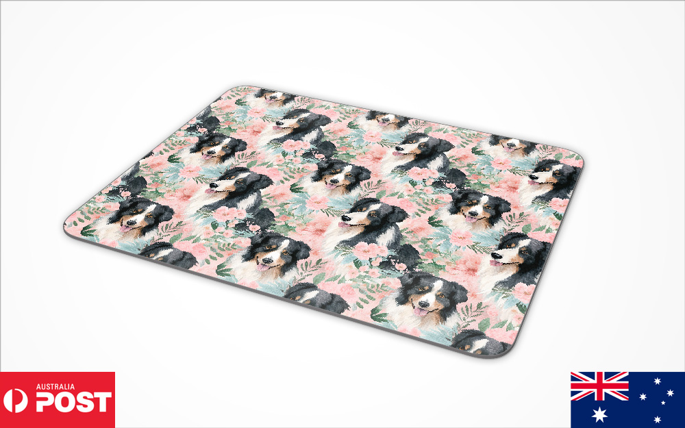 MOUSE PAD DESK MAT ANTI-SLIP|AUSTRALIAN SHEPHERD PUPPY DOG CANINE PATTERN #A1