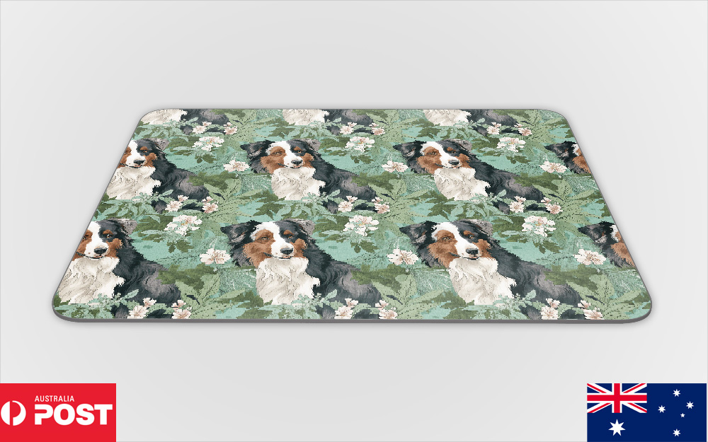 MOUSE PAD DESK MAT ANTI-SLIP|AUSTRALIAN SHEPHERD PUPPY DOG CANINE PATTERN #A1