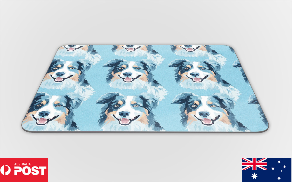 MOUSE PAD DESK MAT ANTI-SLIP|AUSTRALIAN SHEPHERD PUPPY DOG CANINE PATTERN #A1