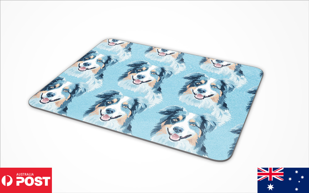 MOUSE PAD DESK MAT ANTI-SLIP|AUSTRALIAN SHEPHERD PUPPY DOG CANINE PATTERN #A1