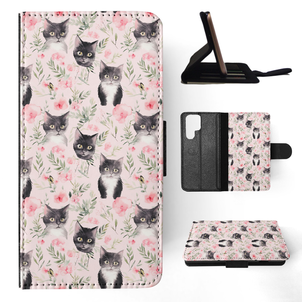 FUNDA ABATIBLE PARA SAMSUNG GALAXY|LINDA BRASILEÑA PELO CORTO GATITO PATRÓN GATO #A1 - Imagen 9 de 36