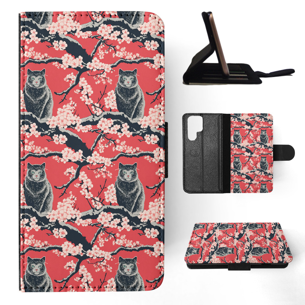 FUNDA ABATIBLE PARA SAMSUNG GALAXY|LINDA BRASILEÑA PELO CORTO GATITO PATRÓN GATO #A1 - Imagen 16 de 36