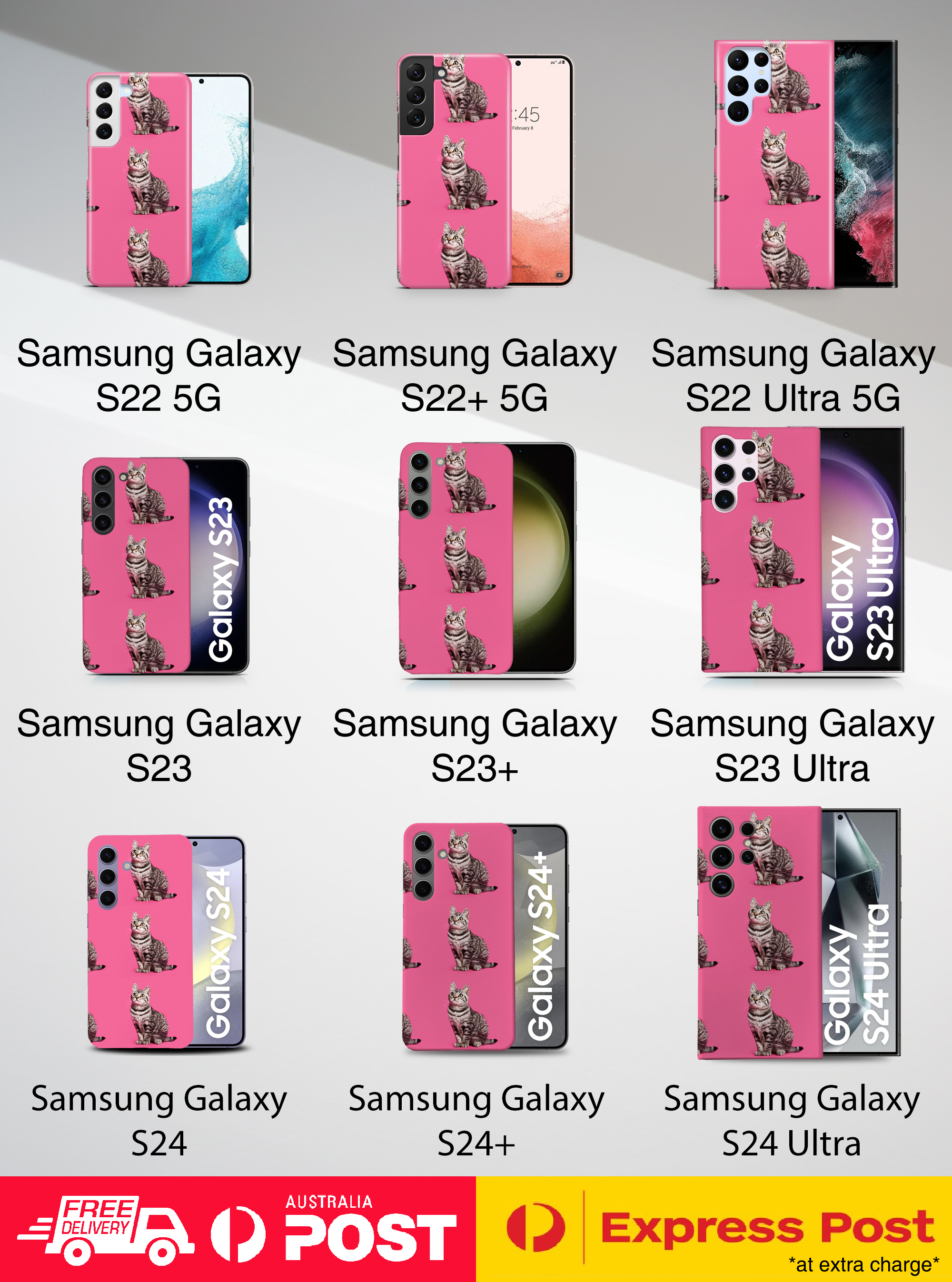 FUNDA FUNDA PARA SAMSUNG GALAXY|LINDA BRASILEÑA PELO CORTO GATITO PATRÓN GATO #A1 - Imagen 8 de 20