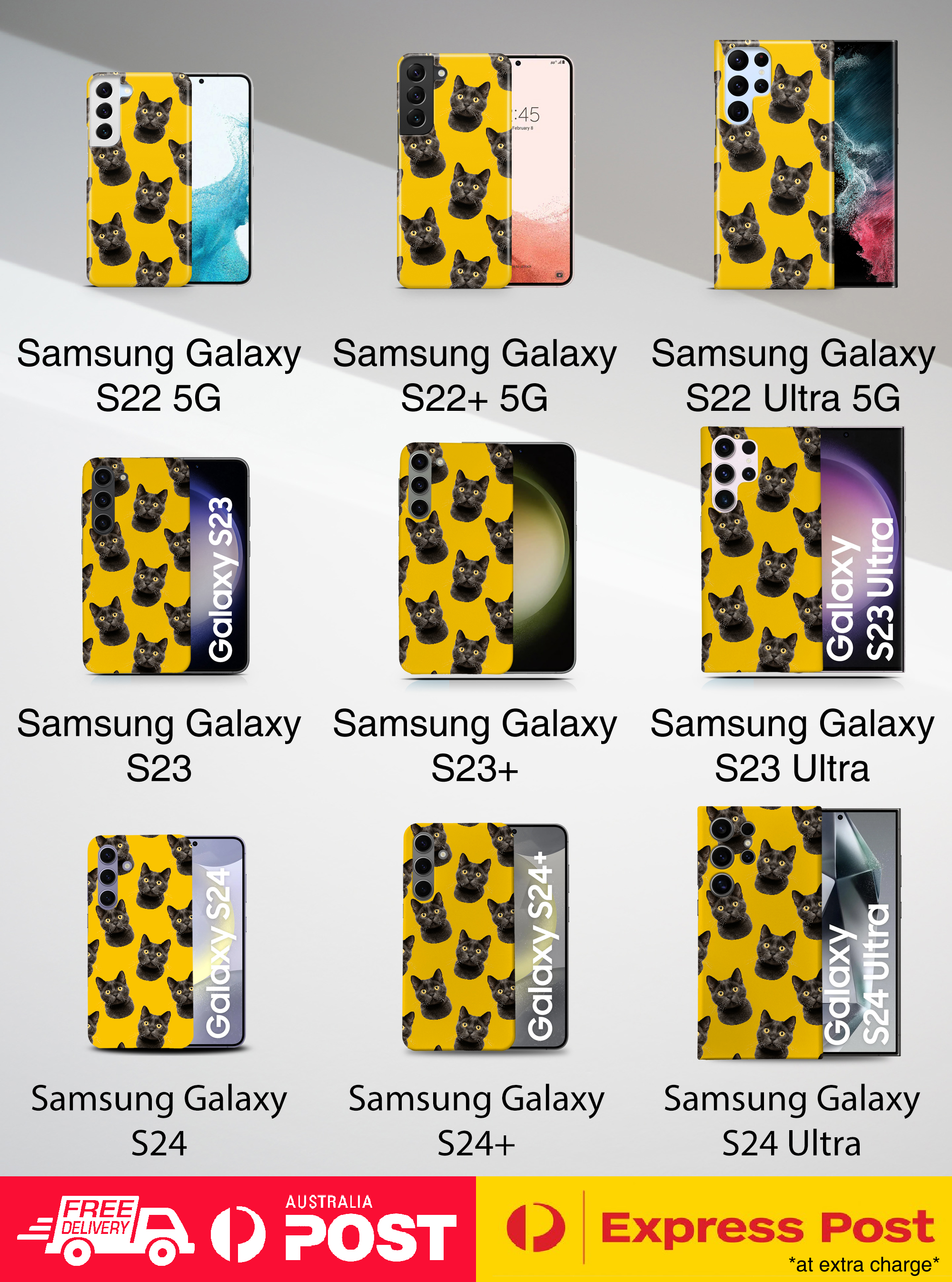 FUNDA FUNDA PARA SAMSUNG GALAXY|LINDA BRASILEÑA PELO CORTO GATITO PATRÓN GATO #A1 - Imagen 17 de 20