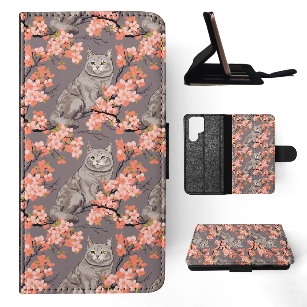 FUNDA ABATIBLE PARA SAMSUNG GALAXY|LINDA BRASILEÑA PELO CORTO GATITO PATRÓN GATO #A2 - Imagen 2 de 36