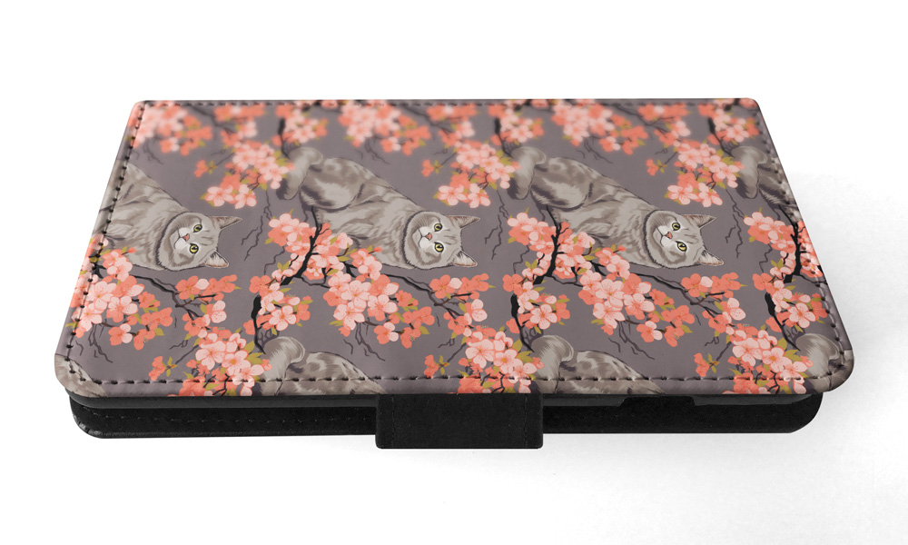 FUNDA ABATIBLE PARA SAMSUNG GALAXY|LINDA BRASILEÑA PELO CORTO GATITO PATRÓN GATO #A2 - Imagen 4 de 36