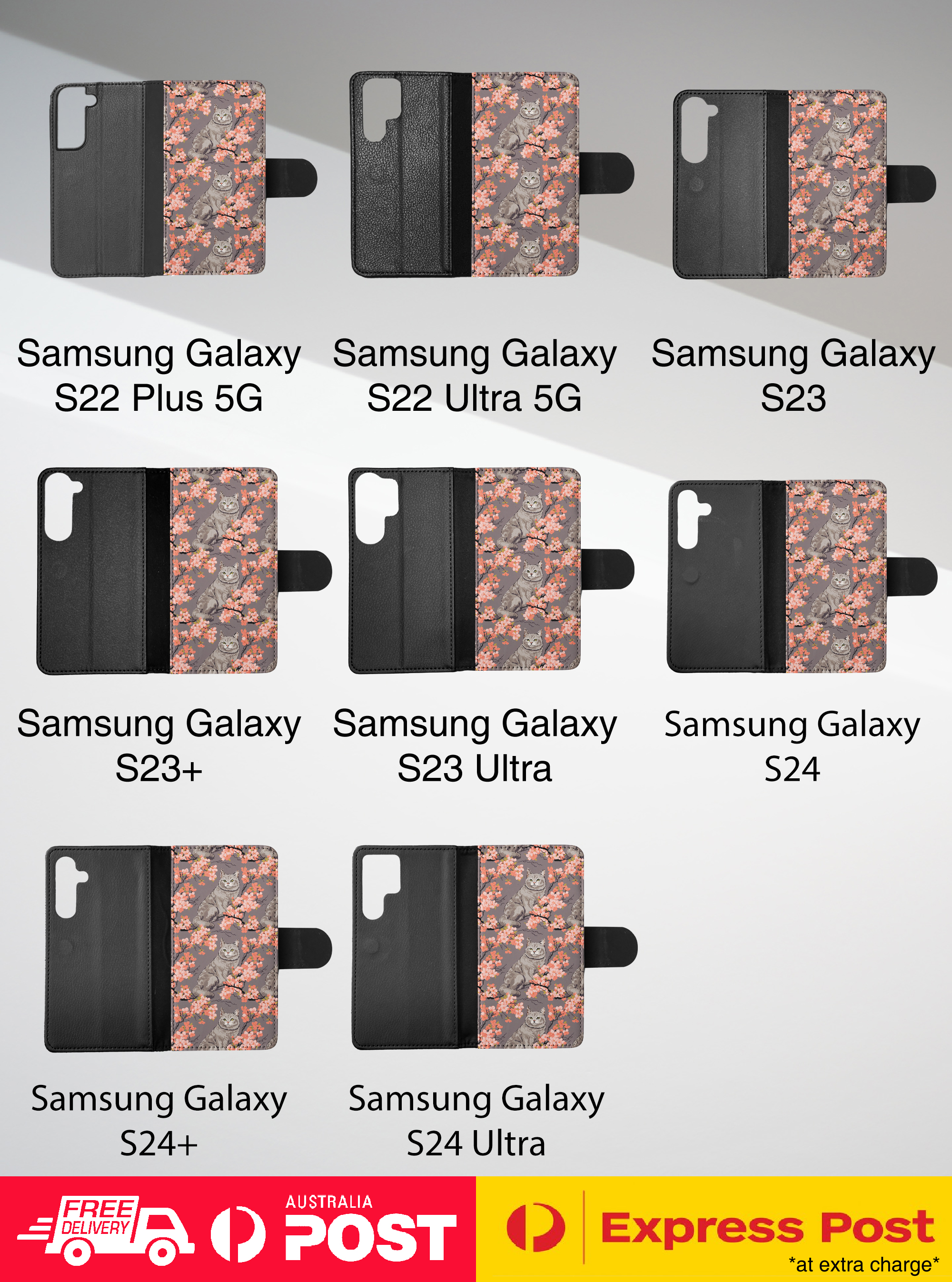 FUNDA ABATIBLE PARA SAMSUNG GALAXY|LINDA BRASILEÑA PELO CORTO GATITO PATRÓN GATO #A2 - Imagen 8 de 36