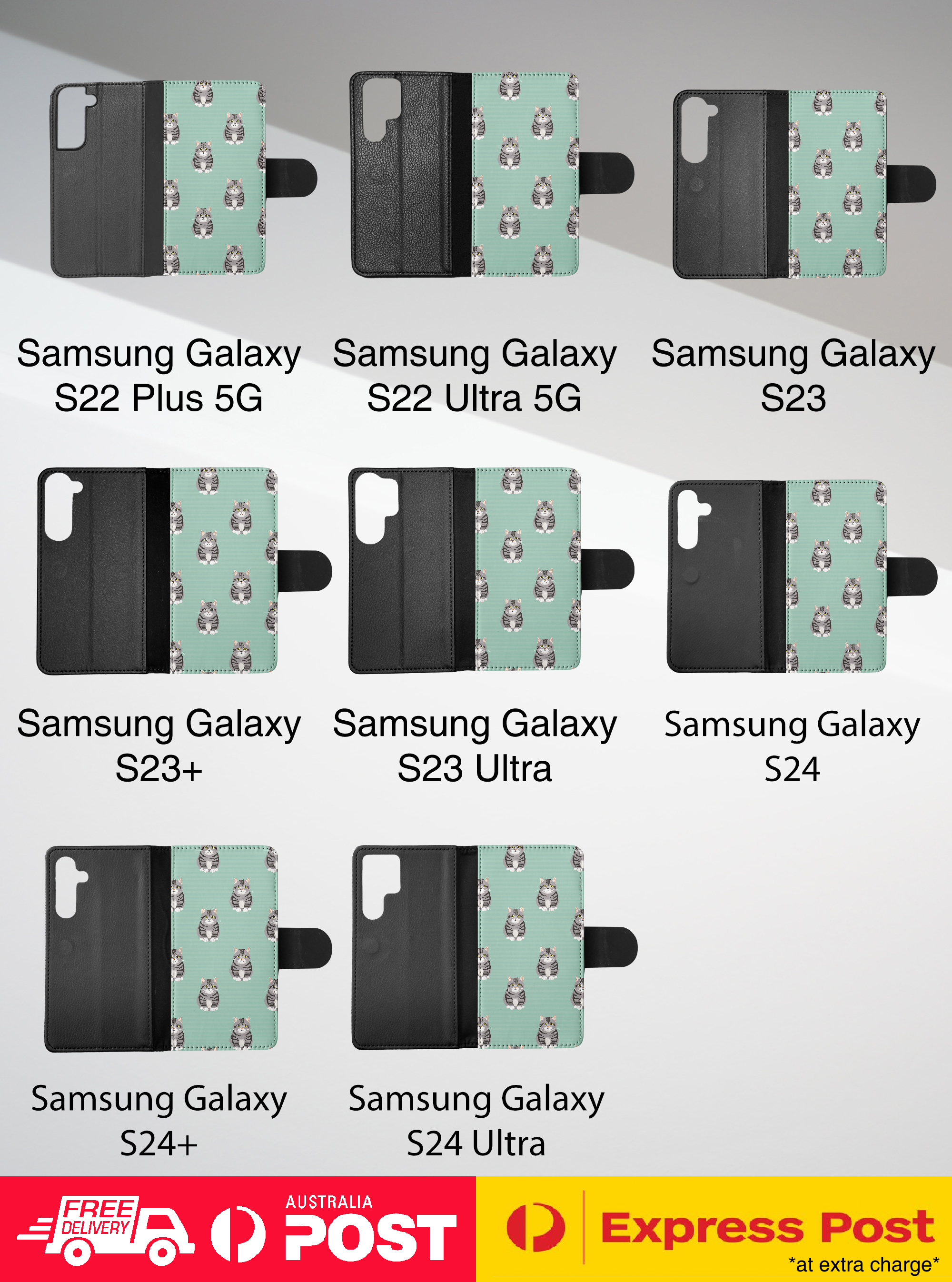 FUNDA ABATIBLE PARA SAMSUNG GALAXY|LINDA BRASILEÑA PELO CORTO GATITO PATRÓN GATO #A2 - Imagen 36 de 36