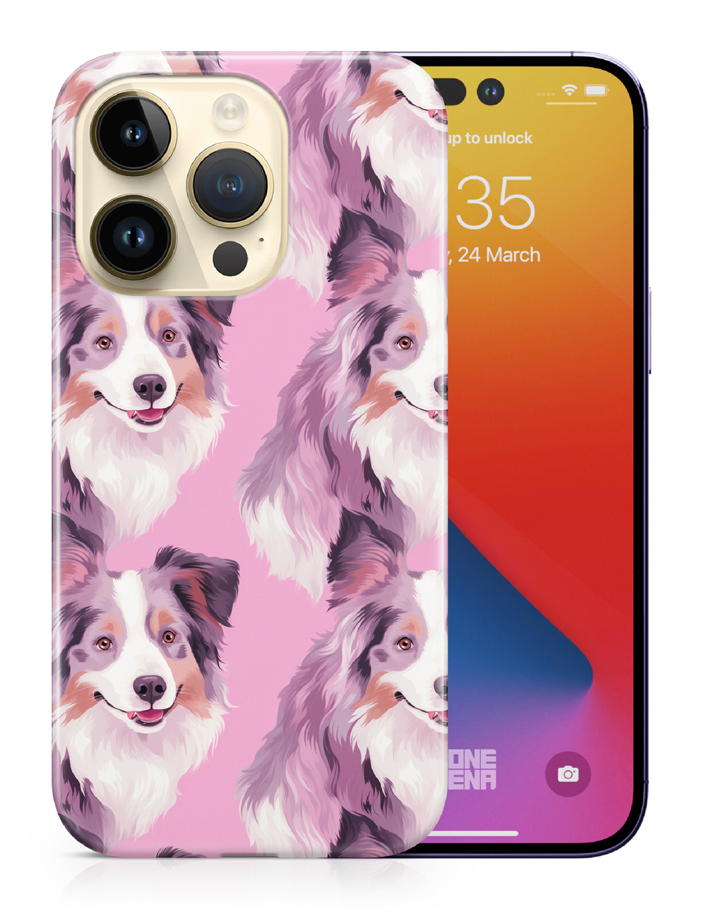 CASE COVER FOR APPLE IPHONE|AUSTRALIAN SHEPHERD PUPPY DOG CANINE PATTERN #A2