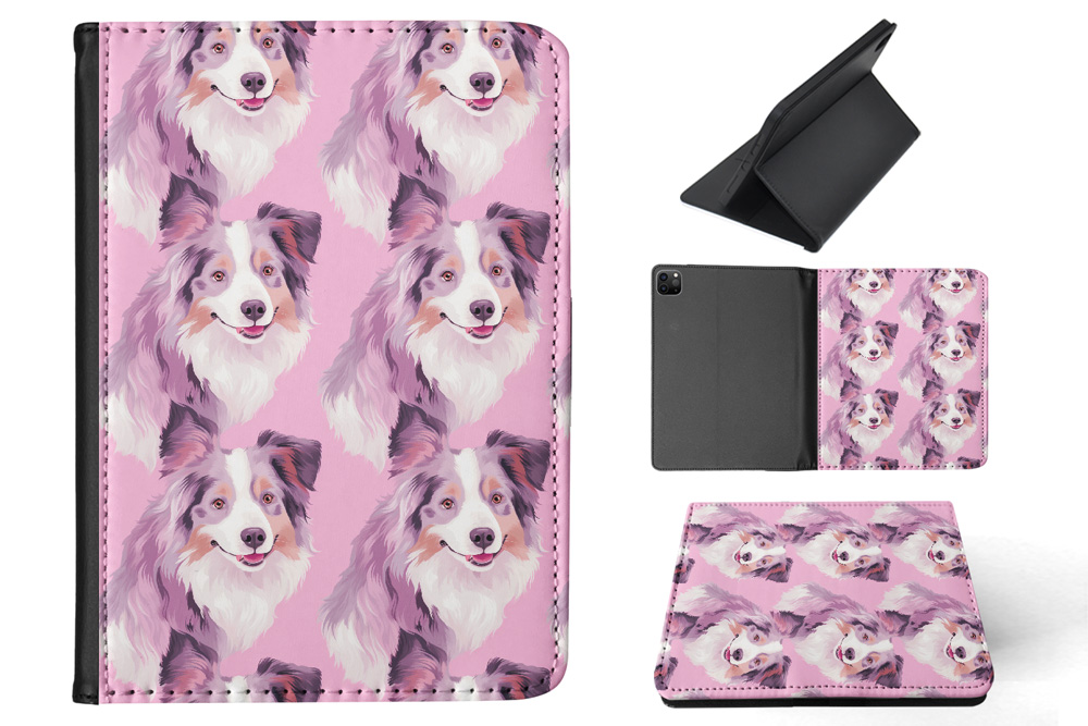 CASE COVER FOR APPLE IPAD|AUSTRALIAN SHEPHERD PUPPY DOG CANINE PATTERN #A2