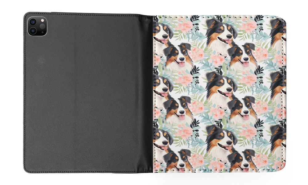 CASE COVER FOR APPLE IPAD|AUSTRALIAN SHEPHERD PUPPY DOG CANINE PATTERN #A2