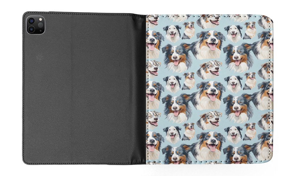 CASE COVER FOR APPLE IPAD|AUSTRALIAN SHEPHERD PUPPY DOG CANINE PATTERN #A2