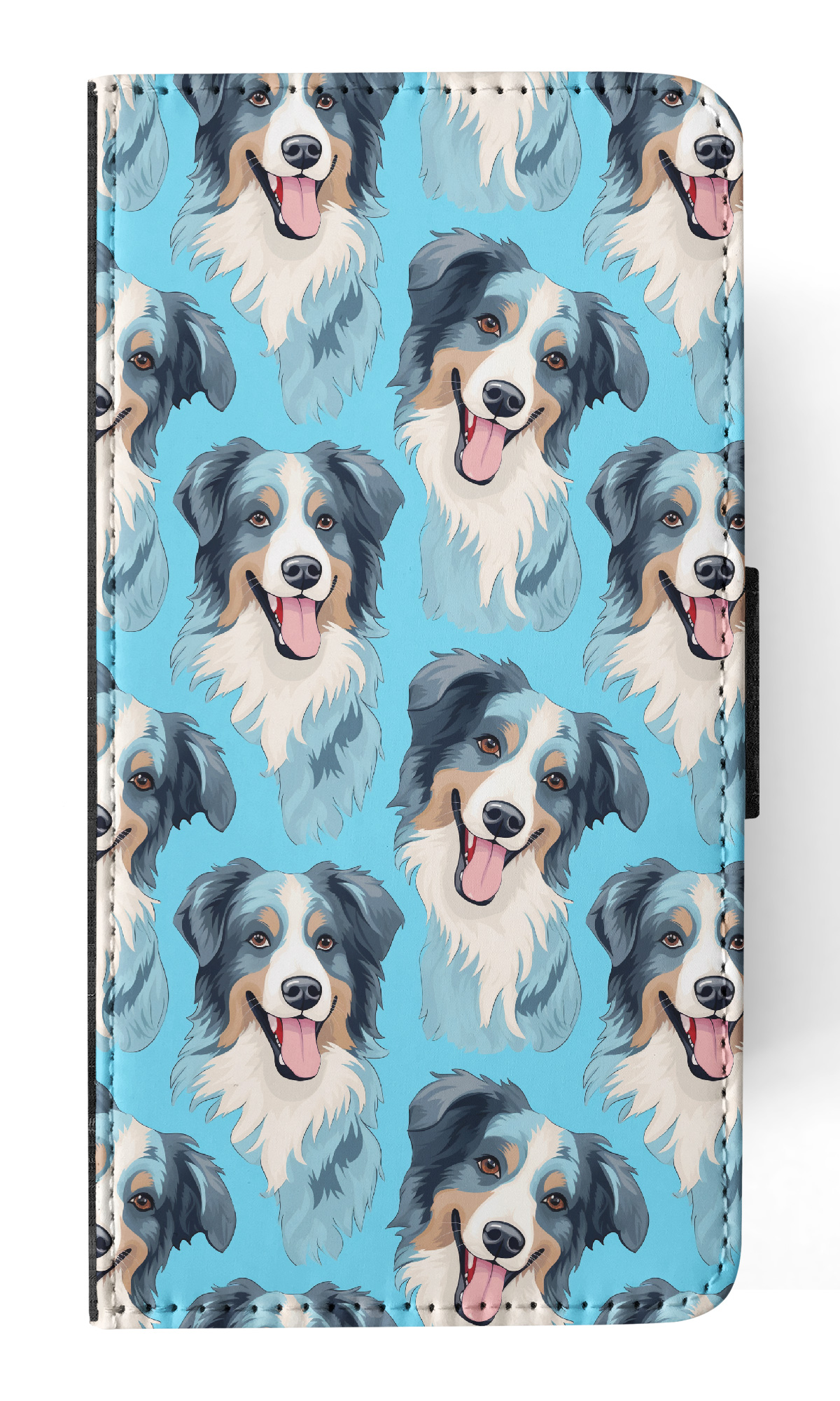 FLIP CASE FOR APPLE IPHONE|AUSTRALIAN SHEPHERD PUPPY DOG CANINE PATTERN #A2