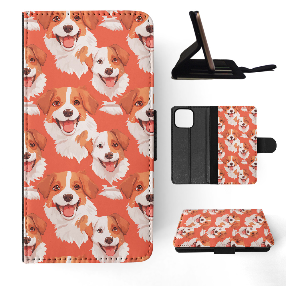 FLIP CASE FOR APPLE IPHONE|AUSTRALIAN SHEPHERD PUPPY DOG CANINE PATTERN #A2