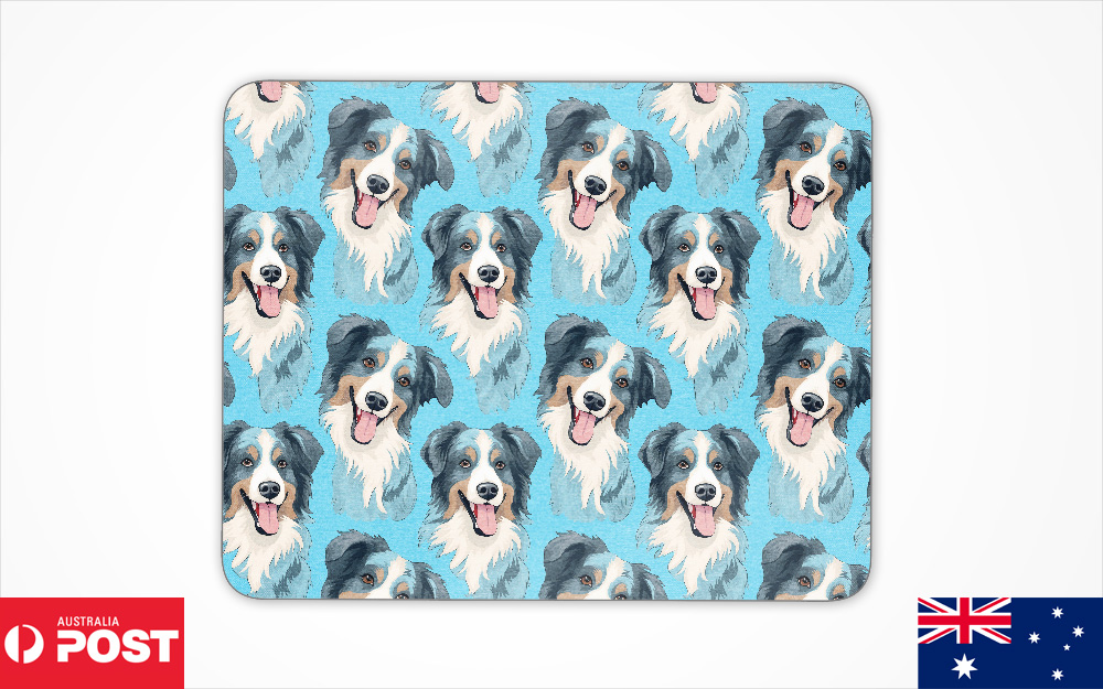 MOUSE PAD DESK MAT ANTI-SLIP|AUSTRALIAN SHEPHERD PUPPY DOG CANINE PATTERN #A2