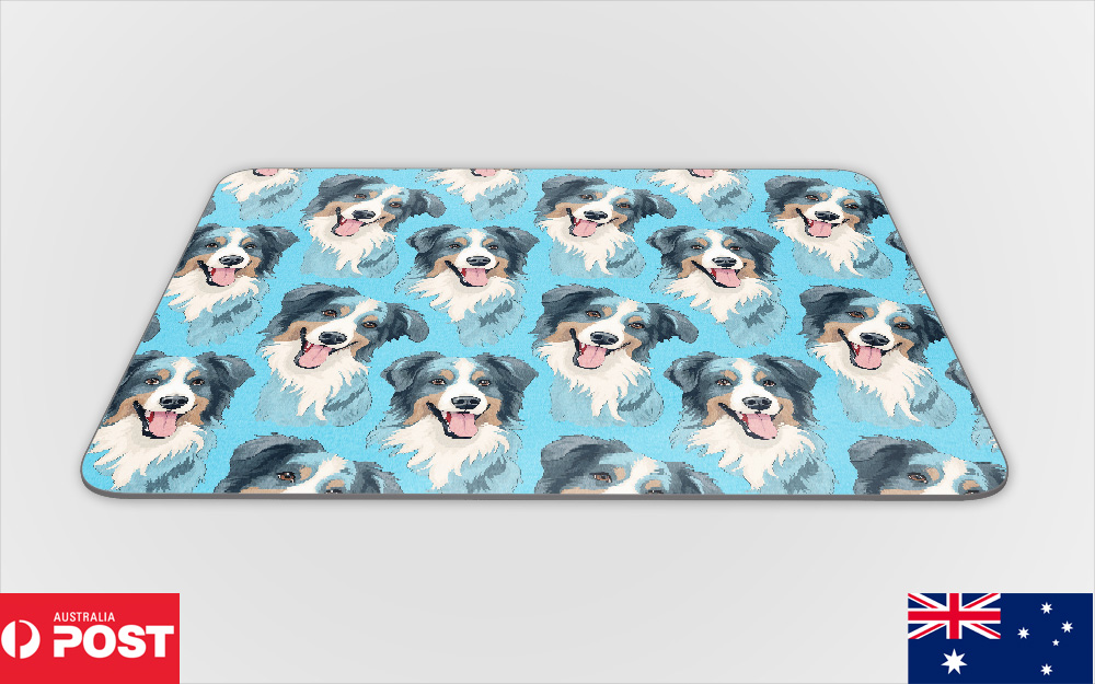 MOUSE PAD DESK MAT ANTI-SLIP|AUSTRALIAN SHEPHERD PUPPY DOG CANINE PATTERN #A2