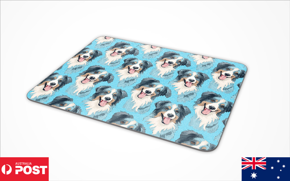 MOUSE PAD DESK MAT ANTI-SLIP|AUSTRALIAN SHEPHERD PUPPY DOG CANINE PATTERN #A2