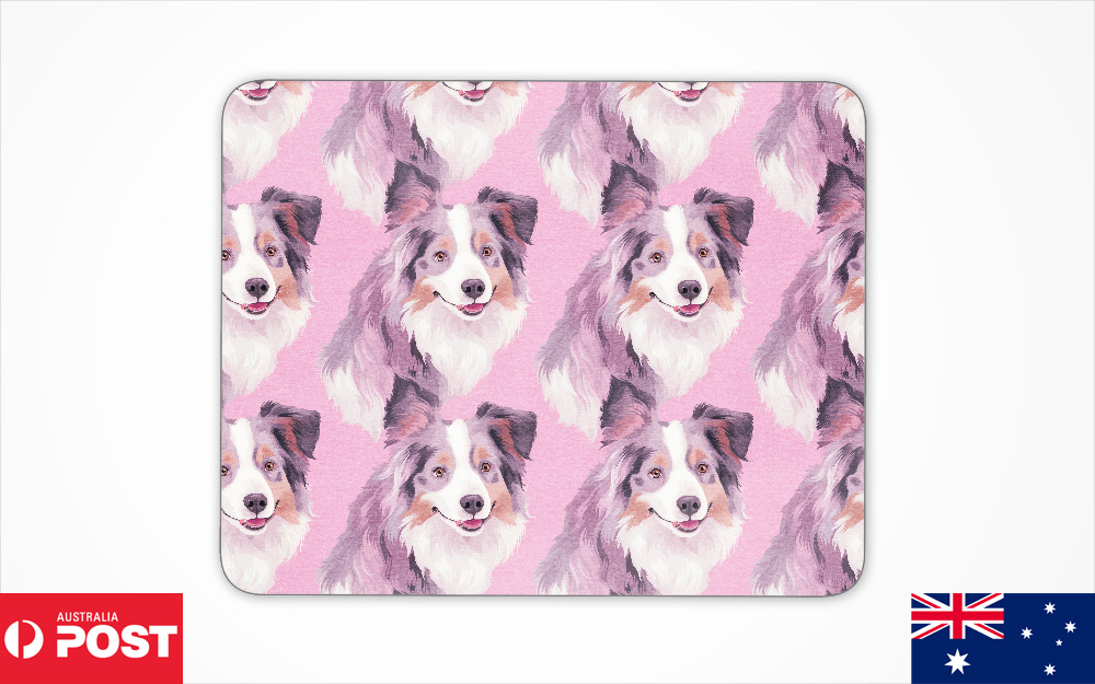 MOUSE PAD DESK MAT ANTI-SLIP|AUSTRALIAN SHEPHERD PUPPY DOG CANINE PATTERN #A2