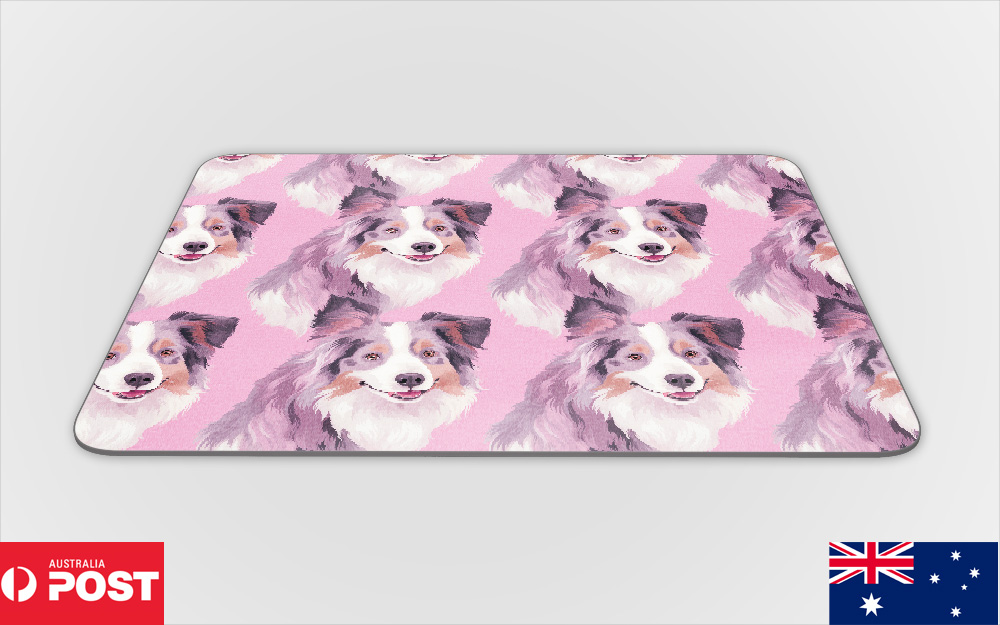 MOUSE PAD DESK MAT ANTI-SLIP|AUSTRALIAN SHEPHERD PUPPY DOG CANINE PATTERN #A2