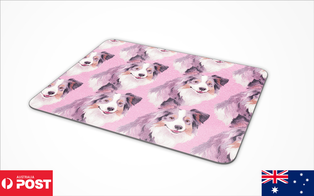 MOUSE PAD DESK MAT ANTI-SLIP|AUSTRALIAN SHEPHERD PUPPY DOG CANINE PATTERN #A2