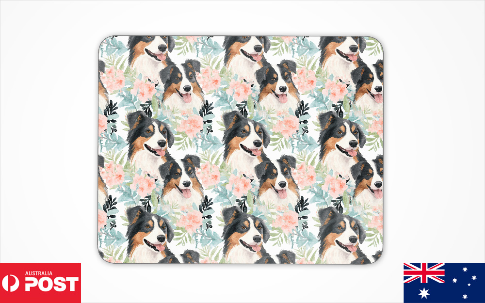 MOUSE PAD DESK MAT ANTI-SLIP|AUSTRALIAN SHEPHERD PUPPY DOG CANINE PATTERN #A2