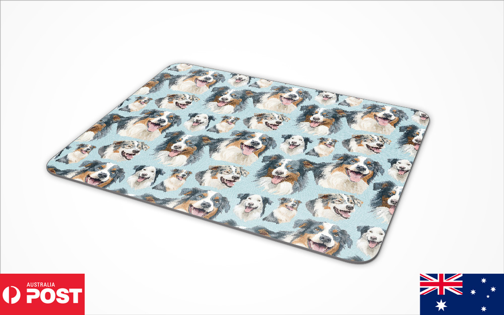 MOUSE PAD DESK MAT ANTI-SLIP|AUSTRALIAN SHEPHERD PUPPY DOG CANINE PATTERN #A2