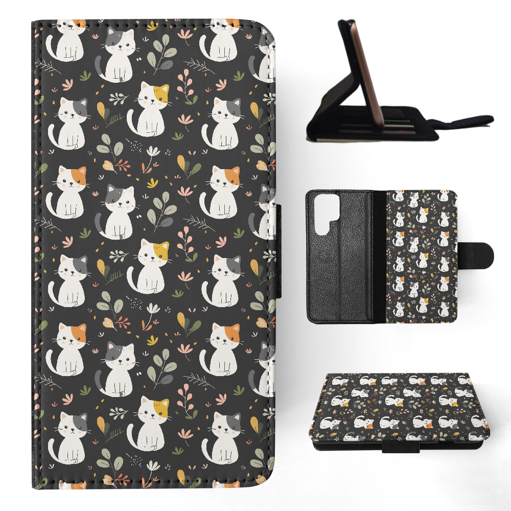 FUNDA ABATIBLE PARA SAMSUNG GALAXY|PATRÓN GATO PELO LARGO JAVANÉS O PUNTO DE COLOR #A2 - Imagen 2 de 36